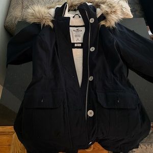 Hollister Parka Navy Blue